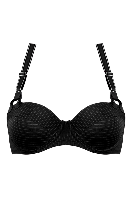 #gloria-plunge-balcony-bra-black-pinstripe