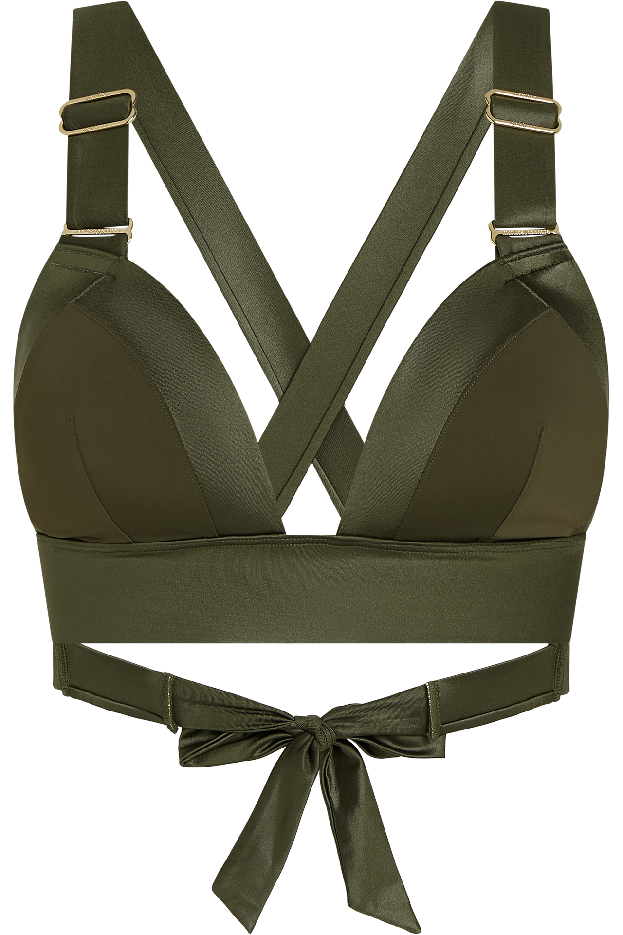 Cache coeur bralette seaweed green