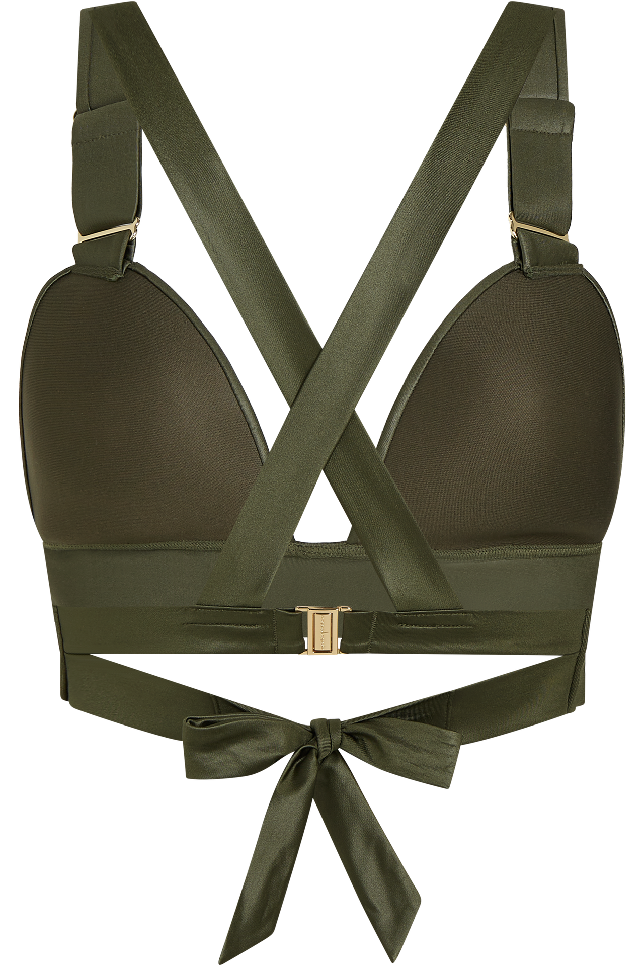 Cache coeur bralette seaweed green