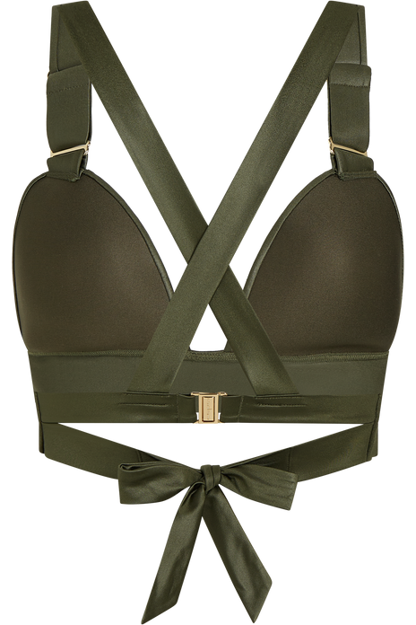 Cache coeur bralette seaweed green