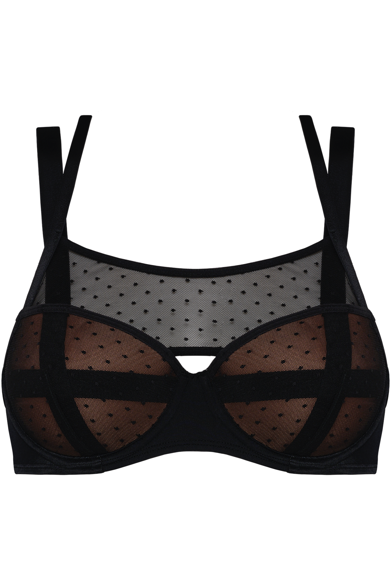 #flash-dance-plunge-balcony-bra-sheer-black-polka-dot
