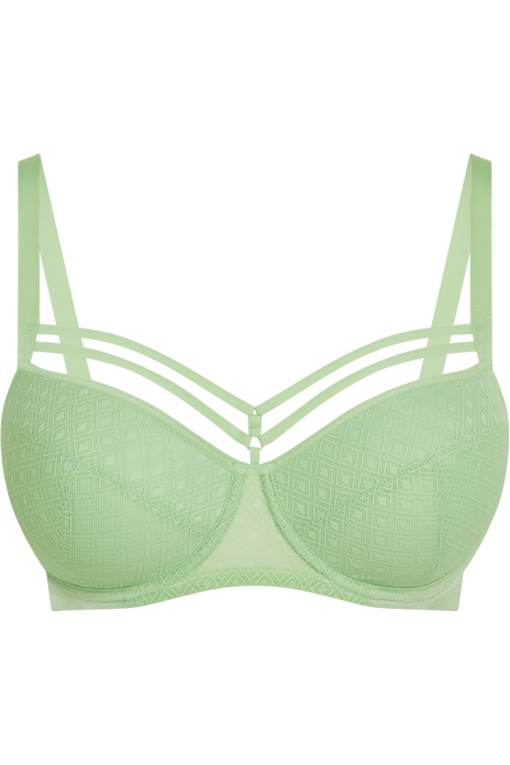 Seduction plunge balcony bra pastel green