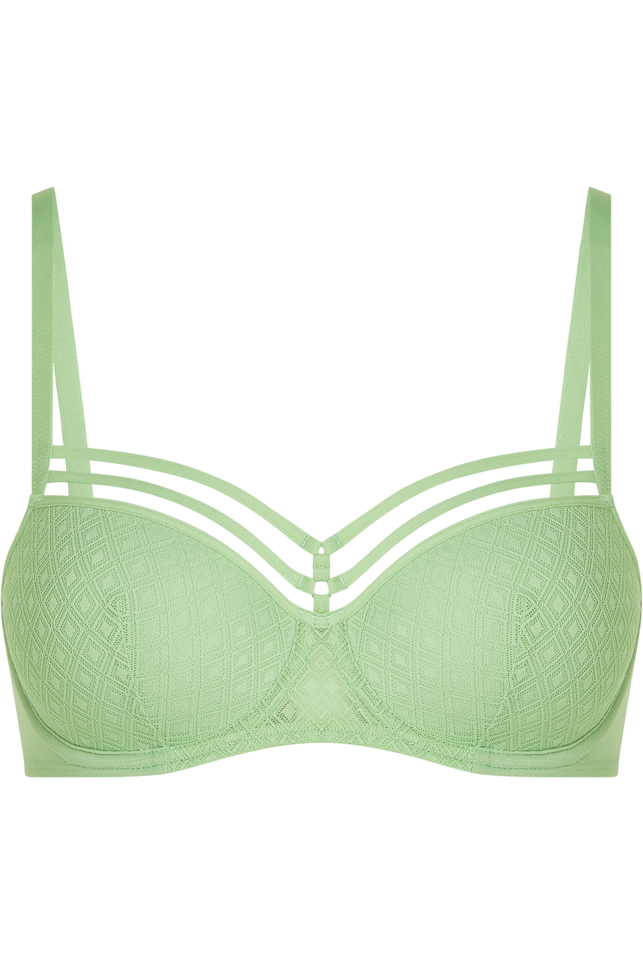 Seduction plunge balcony bra pastel green