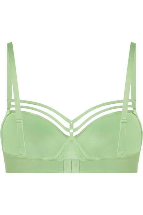 Seduction plunge balcony bra pastel green