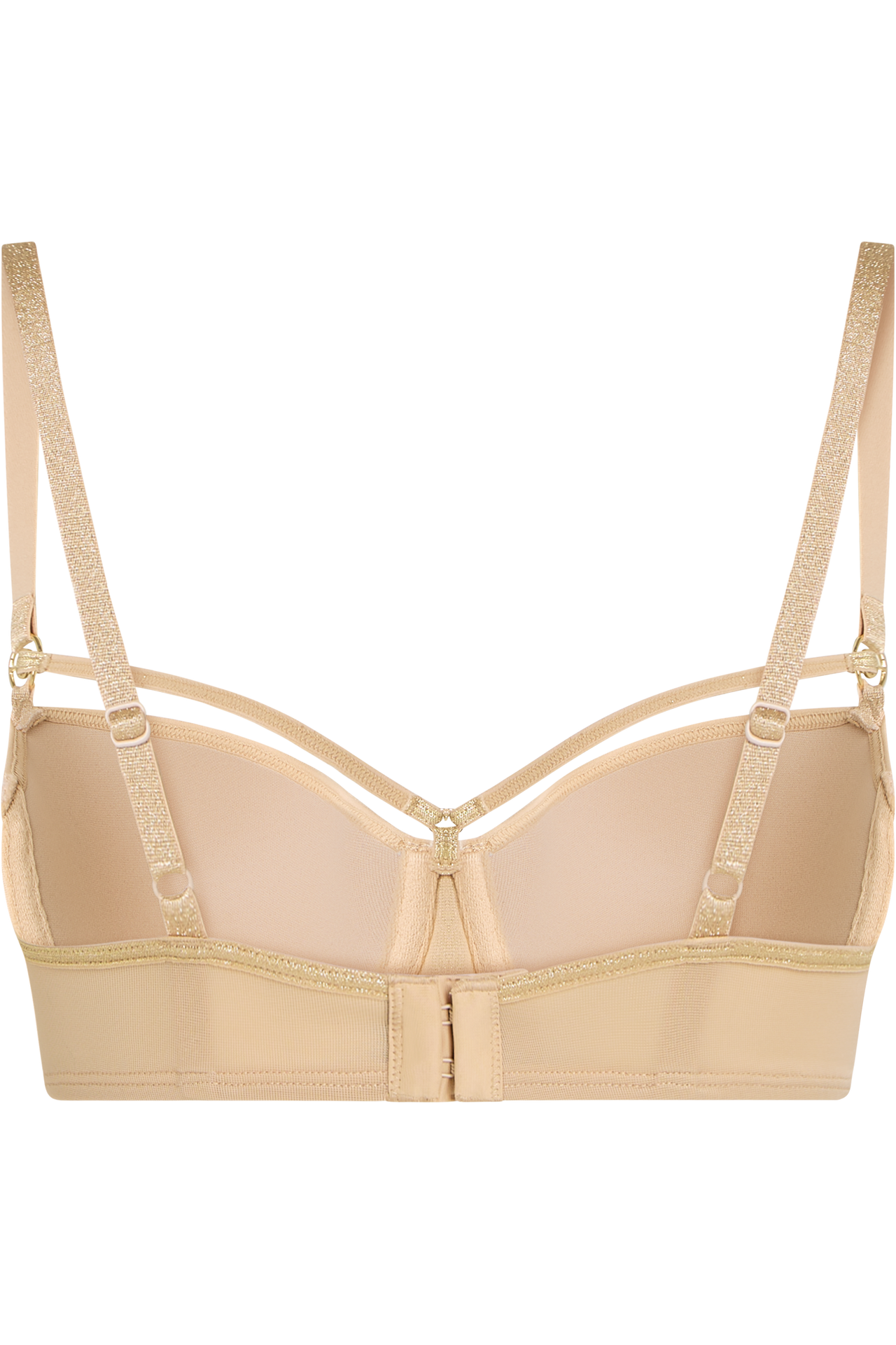 Space odyssey balcony bra sand and golden lurex