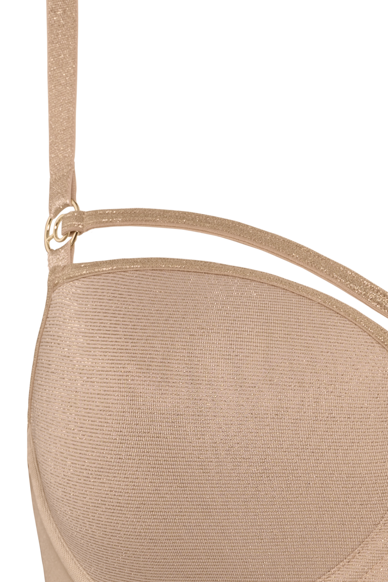 Space odyssey balcony bra sand and golden lurex