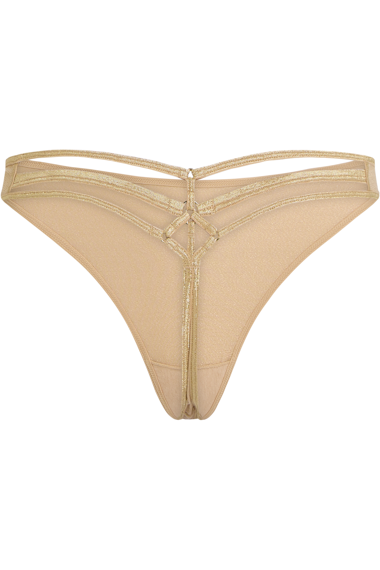 Space odyssey 4 cm thong sand and golden lurex