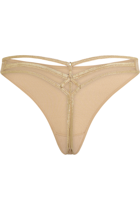 Space odyssey 4 cm thong sand and golden lurex
