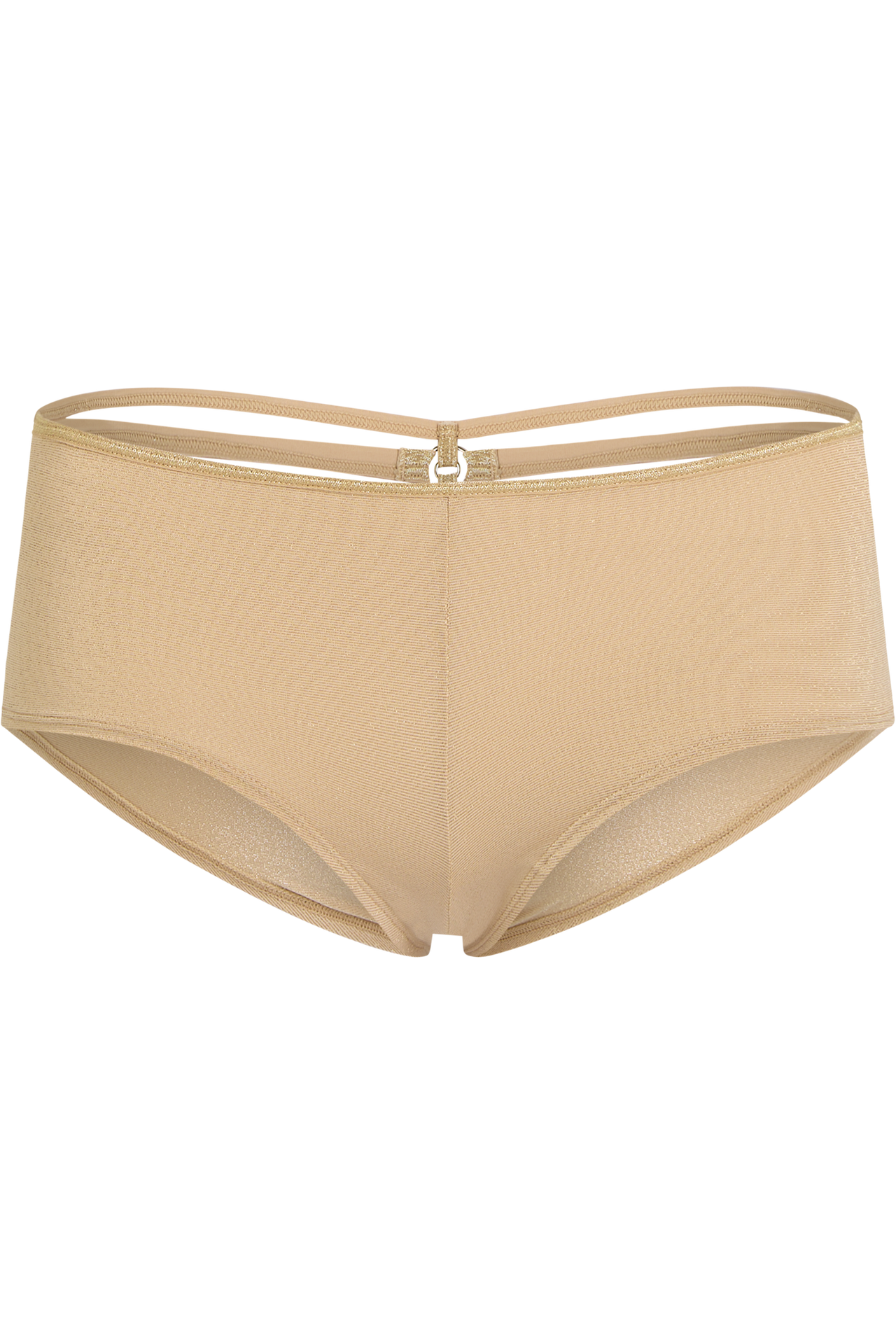 Space odyssey 12 cm brazilian shorts sand and golden lurex