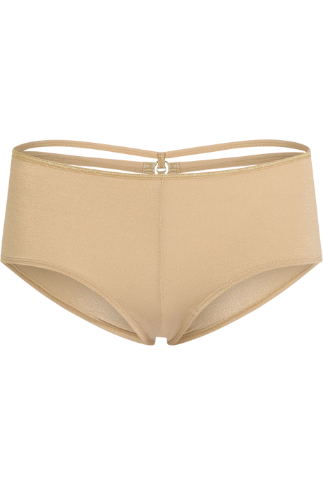 Space odyssey 12 cm brazilian shorts sand and golden lurex