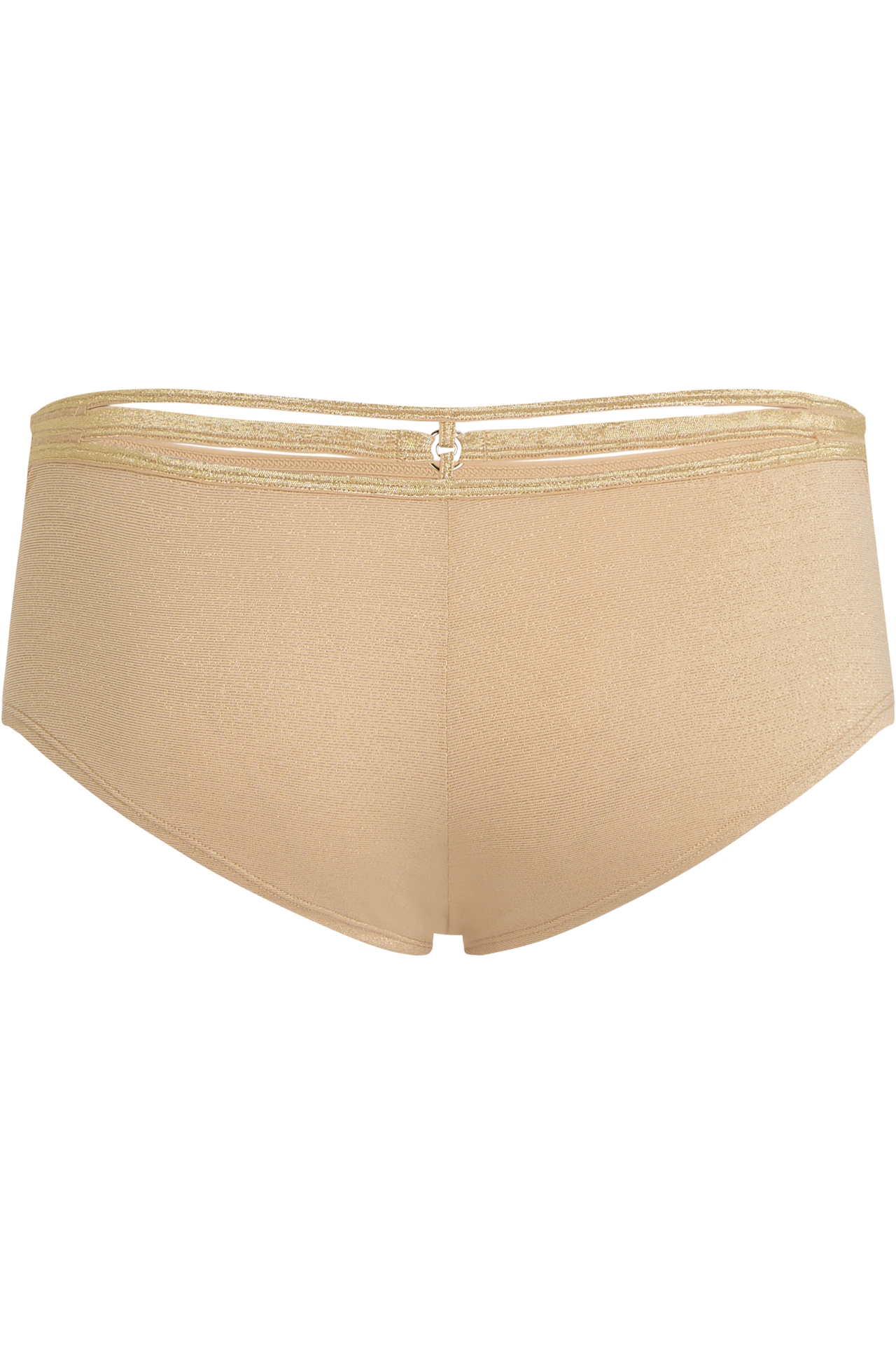 Space odyssey 12 cm brazilian shorts sand and golden lurex