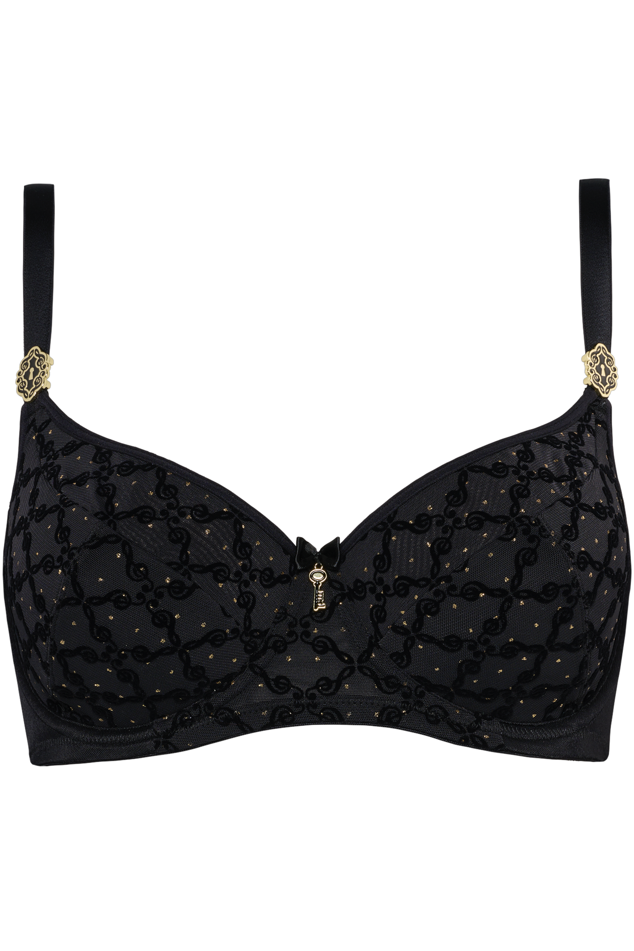 #calliope-wired-semi-padded-plunge-balcony-black-and-gold-print
