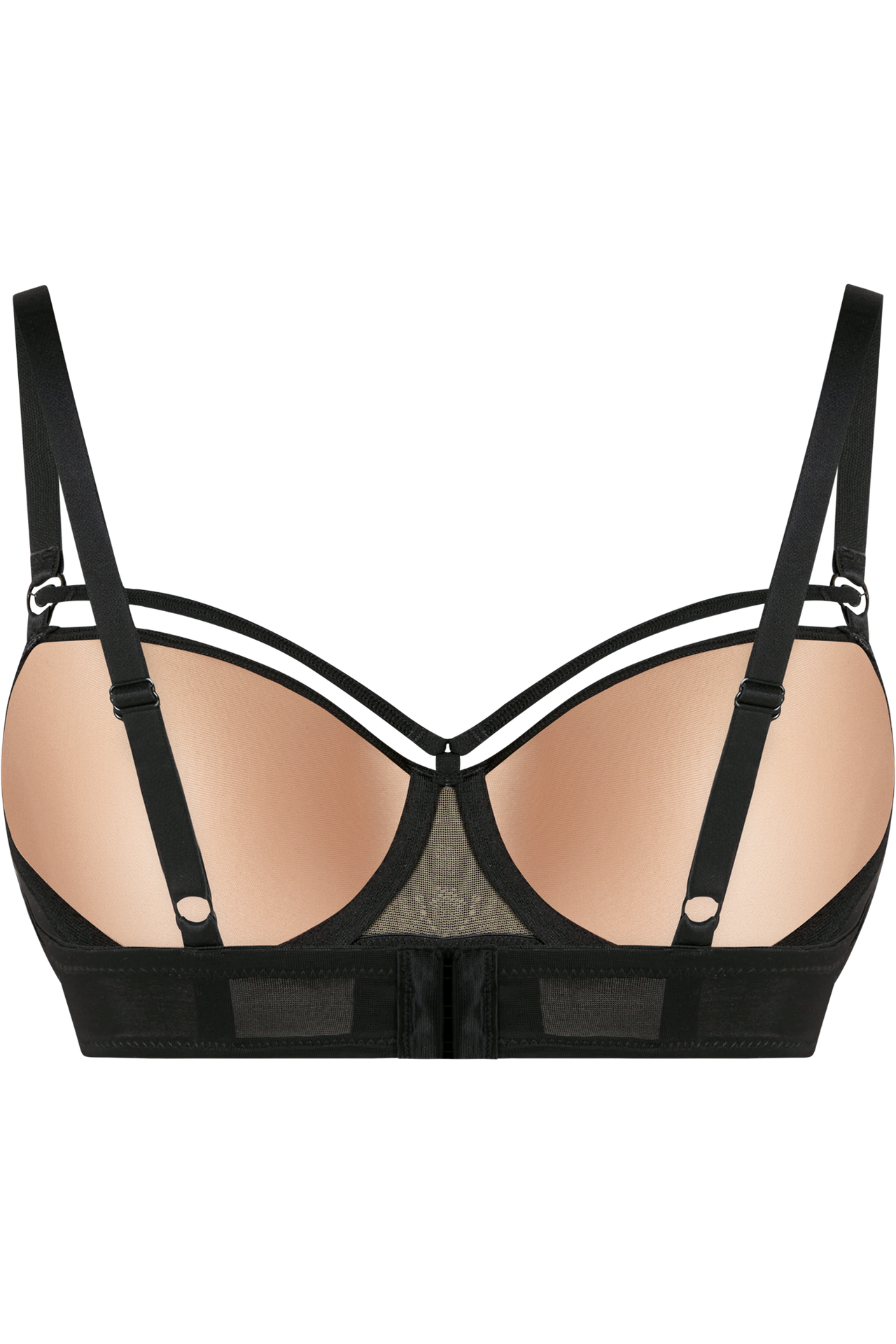 Space odyssey balcony bra black lace and sand