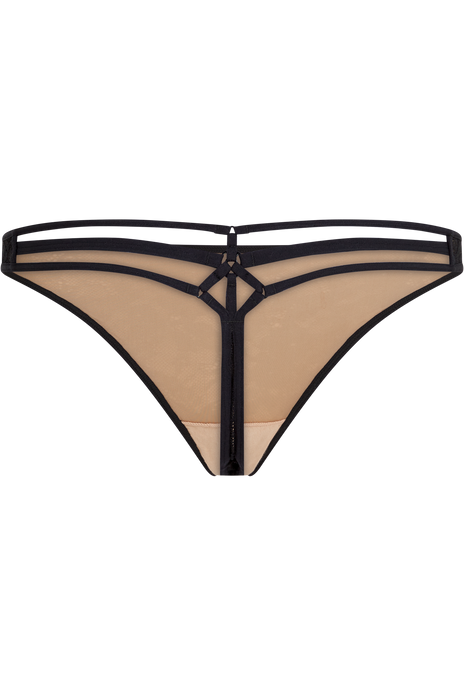 Space odyssey 4 cm thong black lace and sand