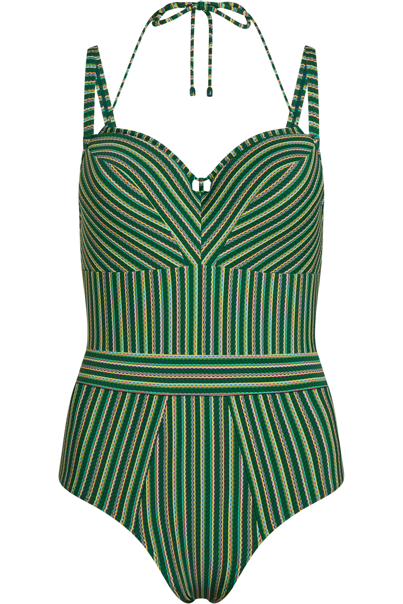 Holi vintage plunge balcony bathing suit botanical garden