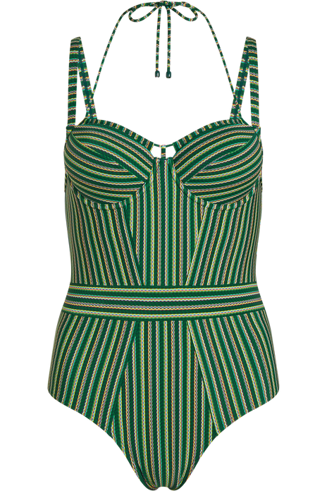 Holi vintage plunge balcony bathing suit botanical garden