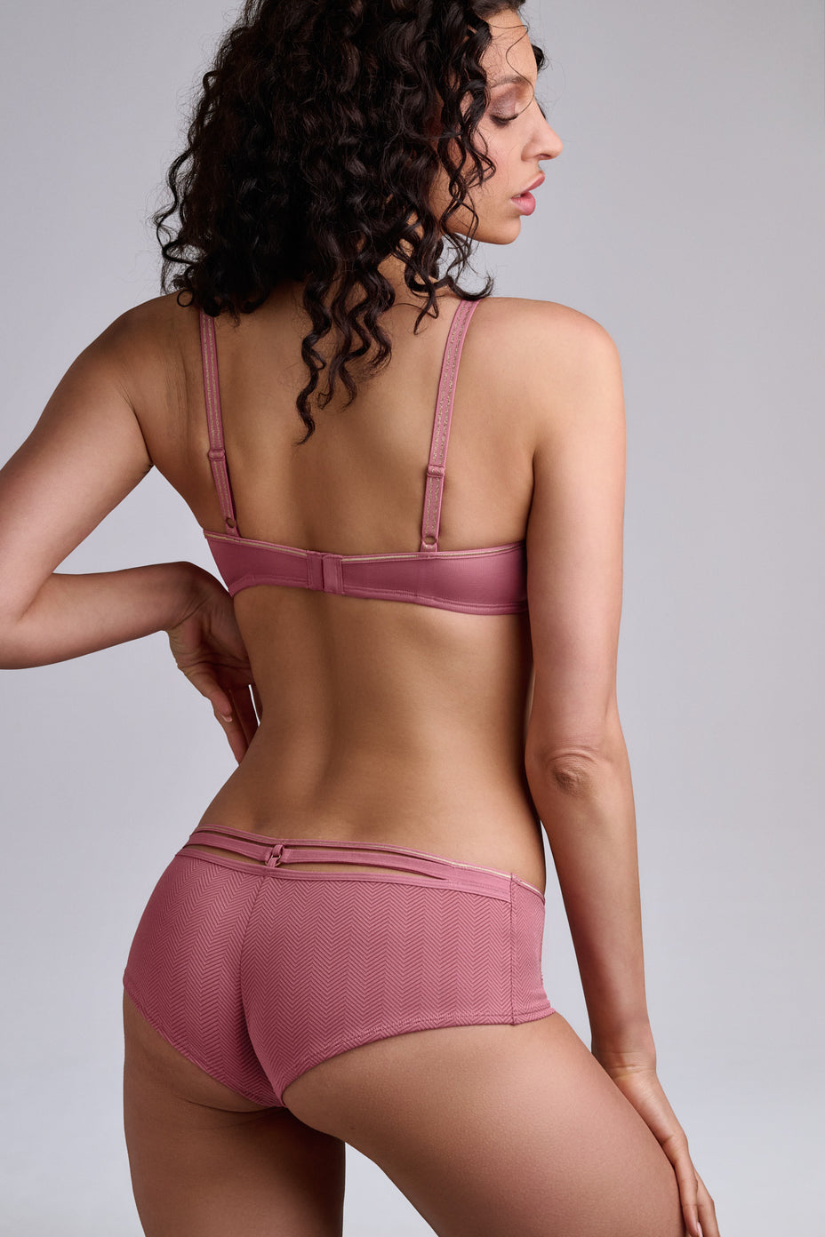 Space odyssey 12 cm brazilian shorts rose and gold