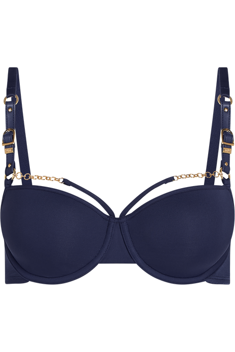 Morana plunge balcony bra dark sky blue