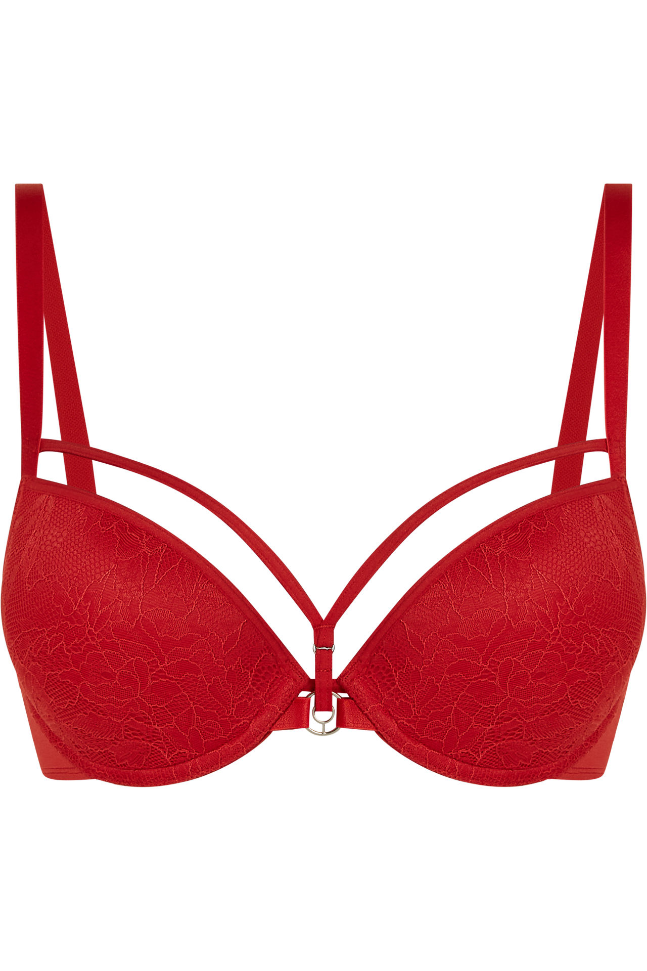 Space odyssey push up bra red lace