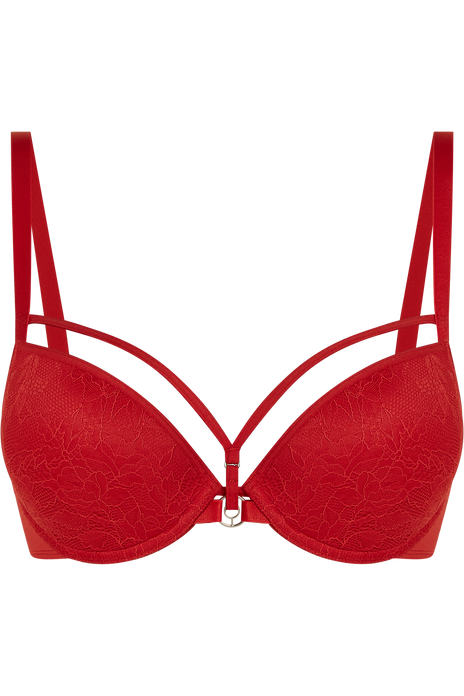 Space odyssey push up bra red lace