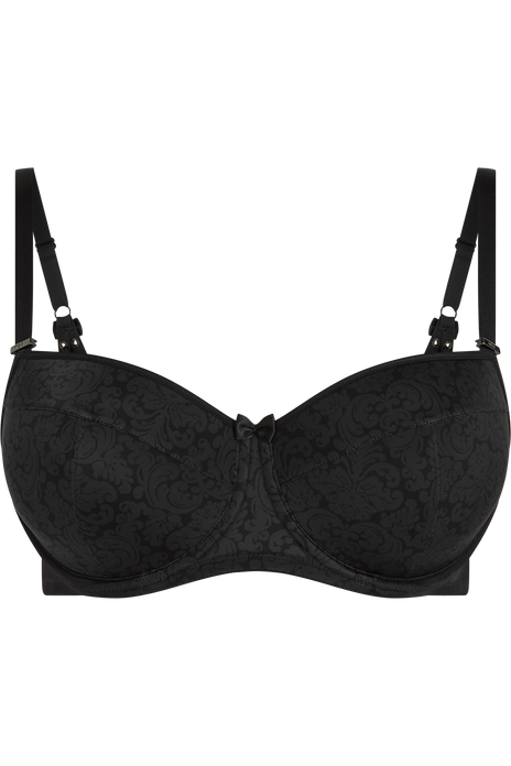Rococo balcony bra royal black