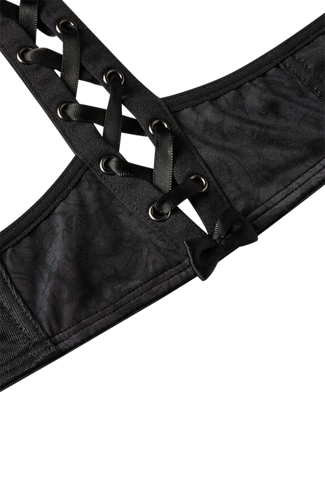 Rococo push up bra royal black