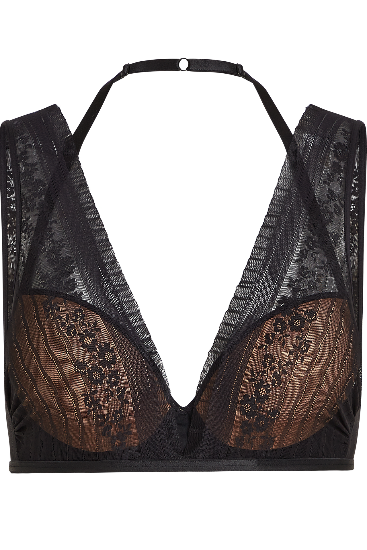 Rebel in lace push up bra black rebel