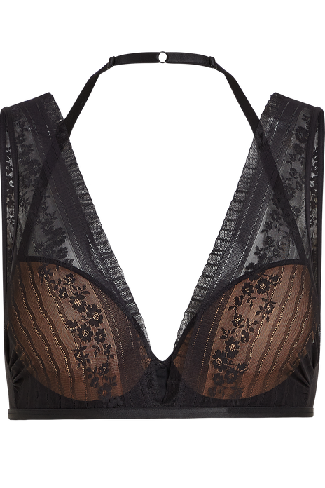 Rebel in lace push up bra black rebel