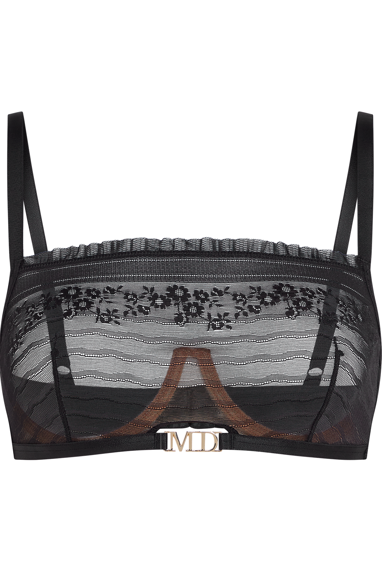 Rebel in lace wired unpadded plunge balcony black rebel