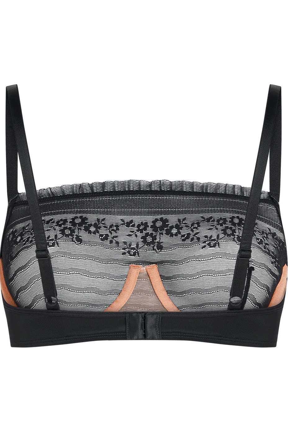 Rebel in lace wired unpadded plunge balcony black rebel