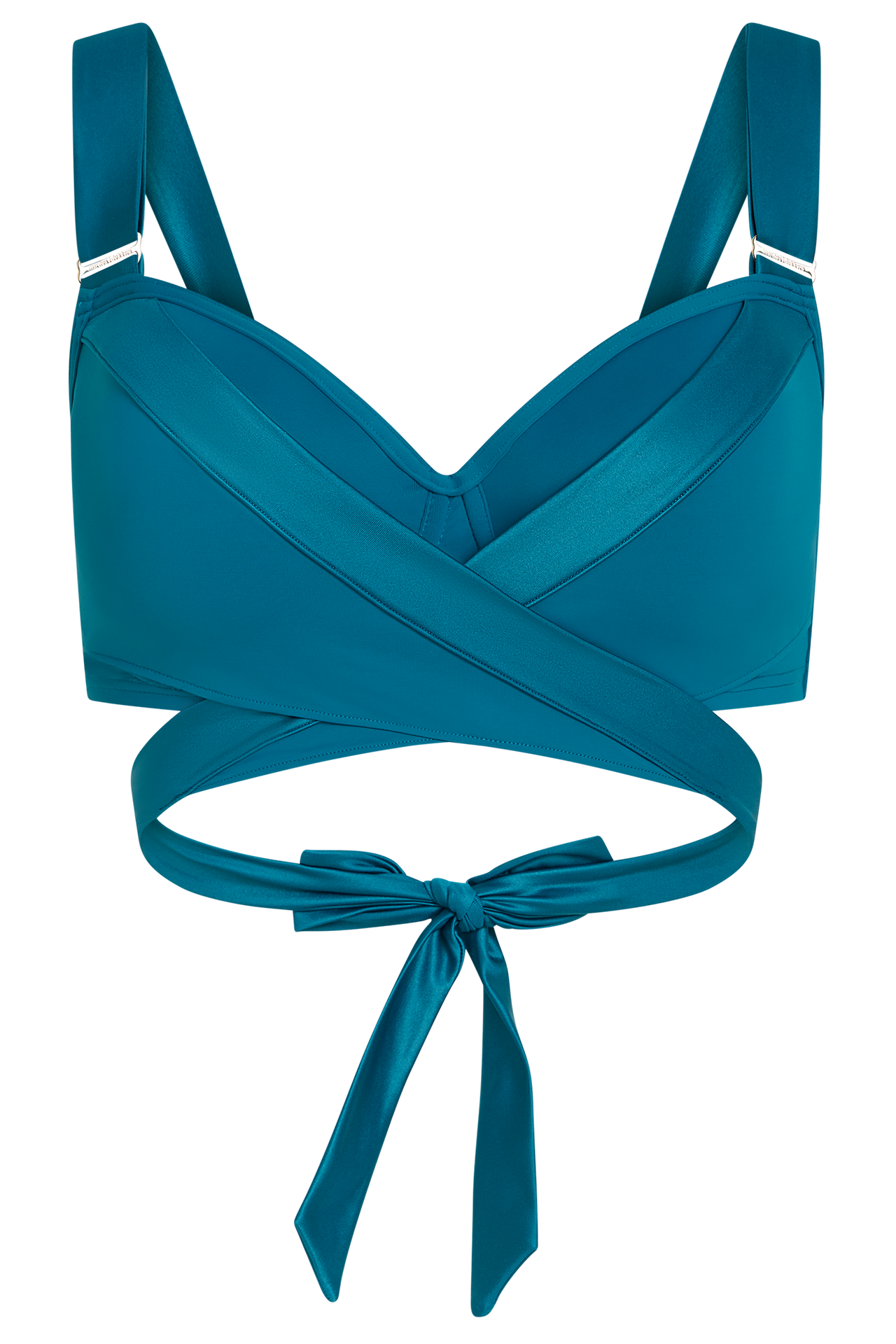 Cache coeur plunge balcony bikini top ocean