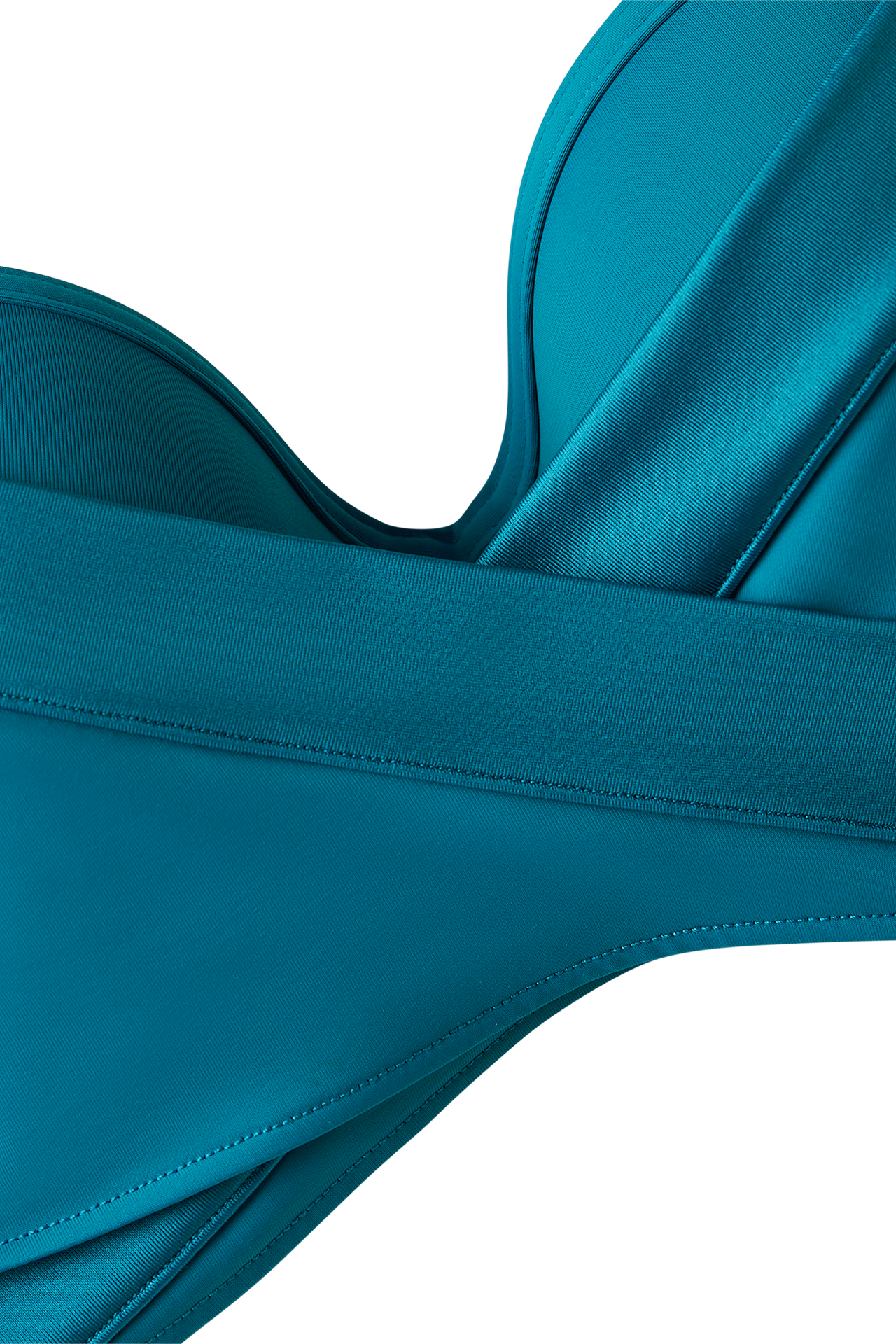 Cache coeur push up bikini top ocean