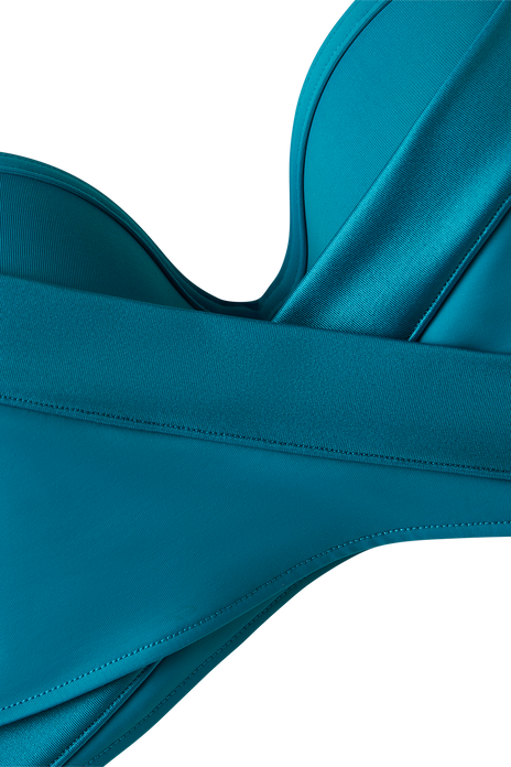 Cache coeur push up bikini top ocean