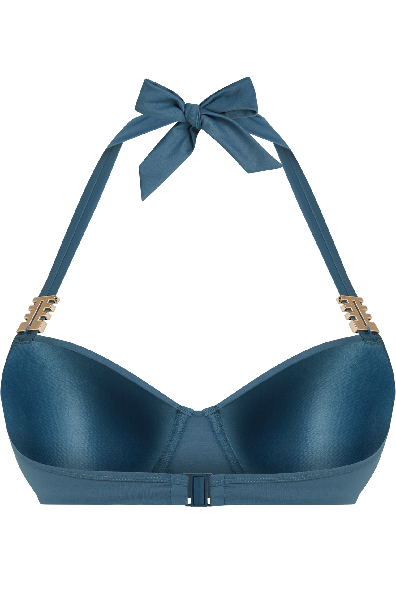 Royal navy plunge balcony bikini top air force blue