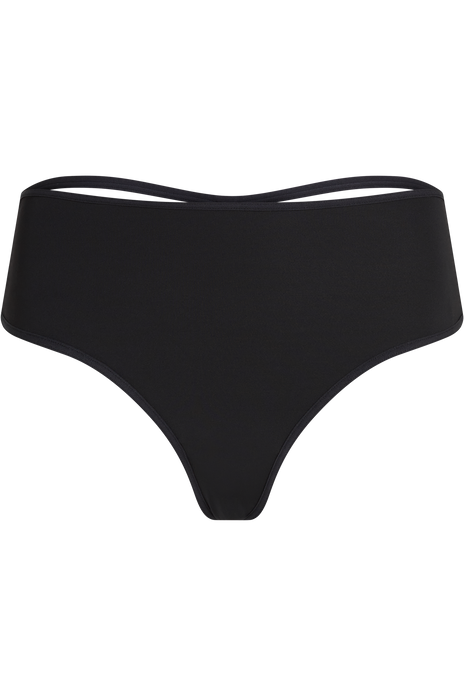 Leading strings 7 cm thong black