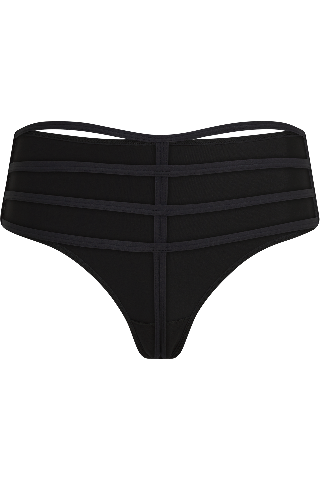 Leading strings 7 cm thong black