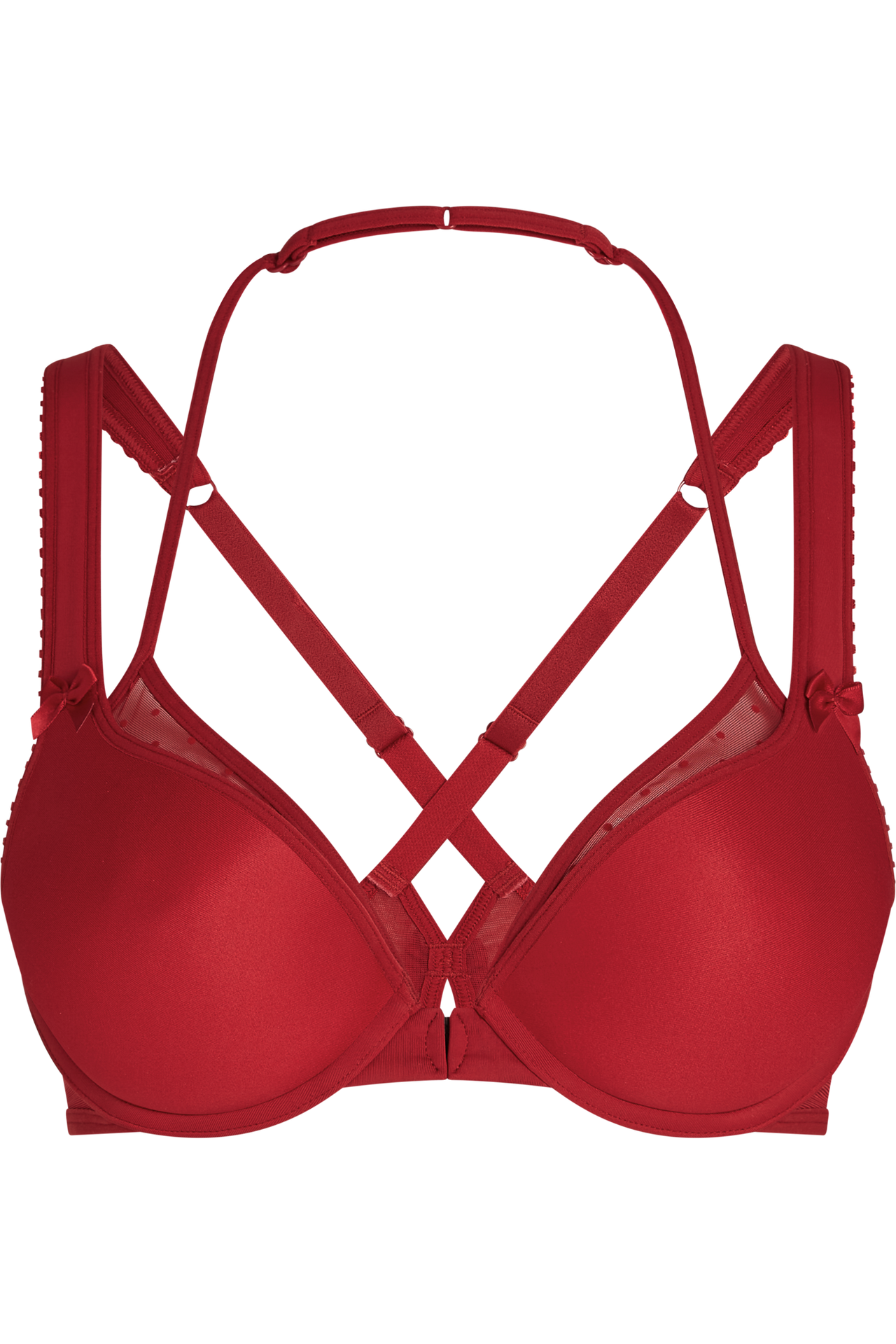 Peekaboo push up bra red secret