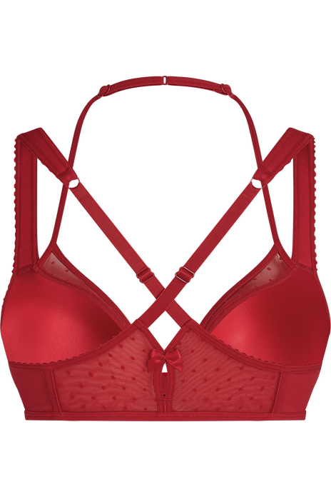 Peekaboo push up bra red secret