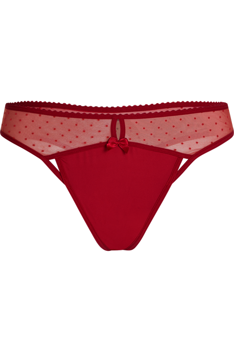 Peekaboo 4 cm thong red secret