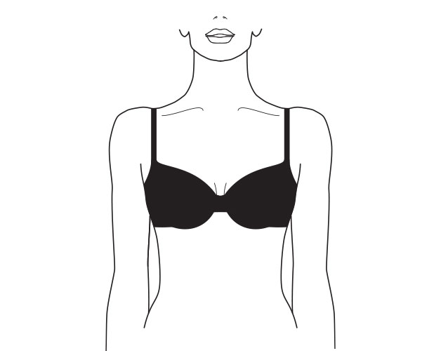plunge balcony unpadded bikini top shape illustration
