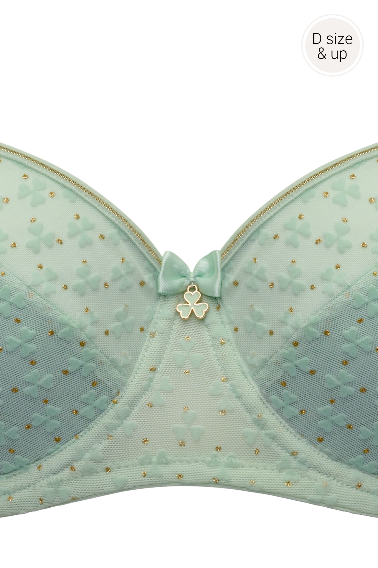 #lucky-clover-wired-semi-padded-plunge-balcony-green-clover-gold