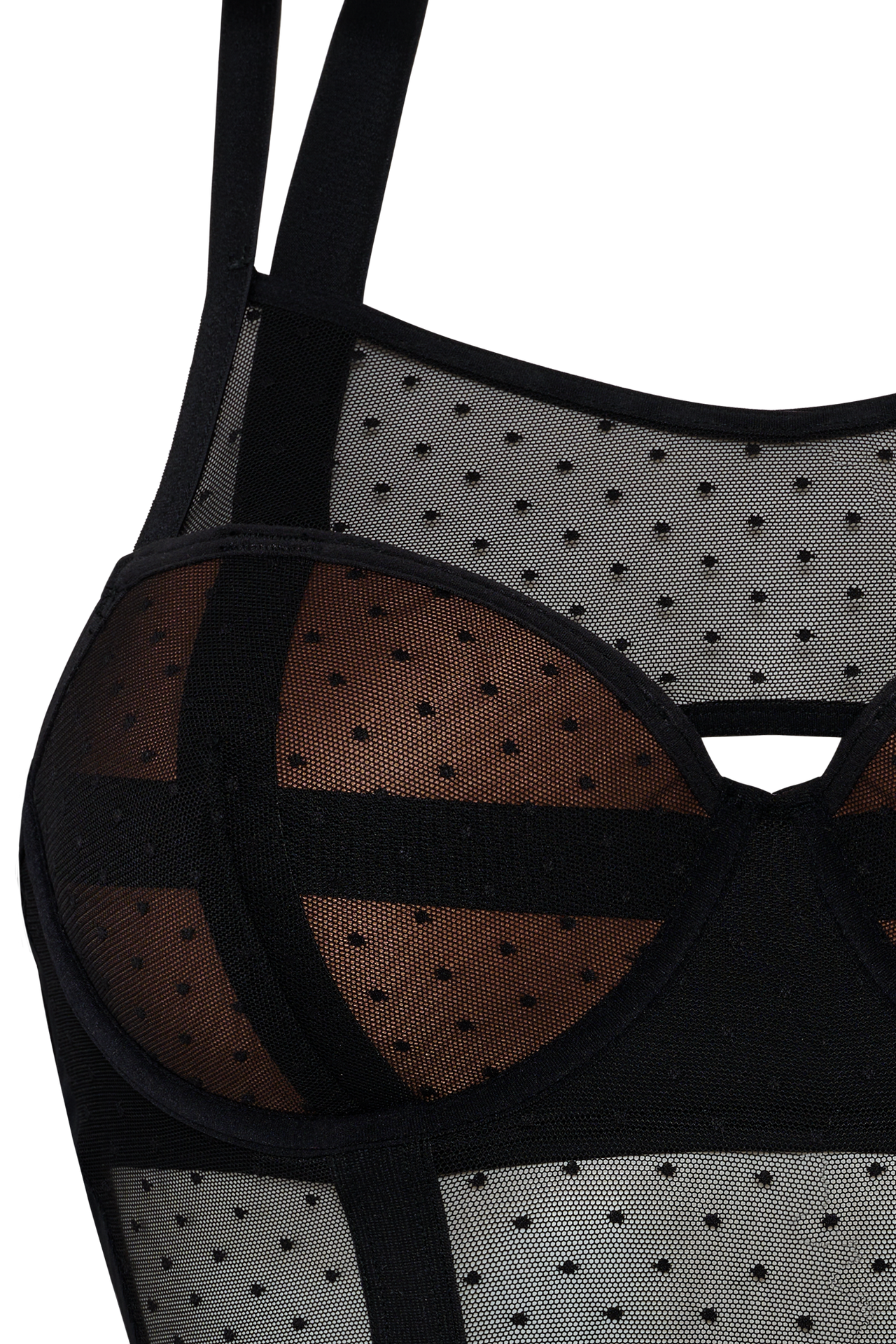 #flash-dance-plunge-balcony-body-sheer-black-polka-dot