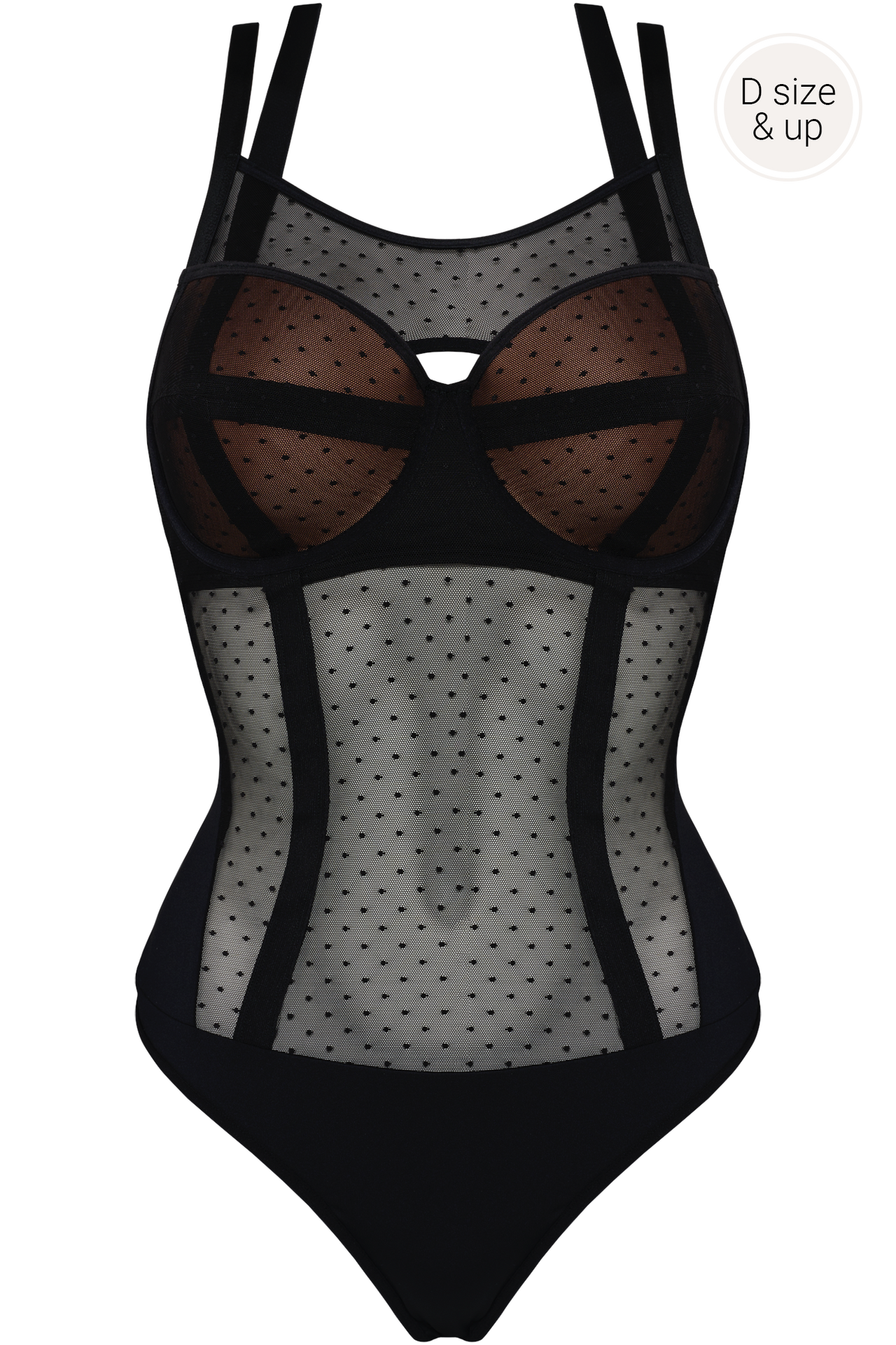 #flash-dance-plunge-balcony-body-sheer-black-polka-dot