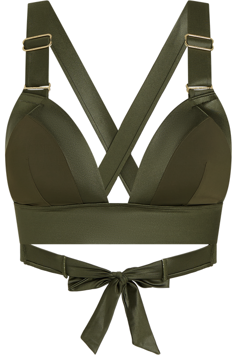 Cache coeur bralette seaweed green
