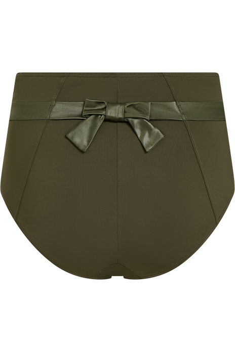 Cache coeur high waist bikini bottom seaweed green