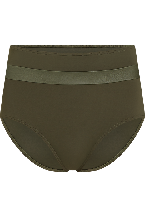 Cache coeur high waist bikini bottom seaweed green