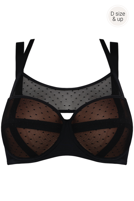#color_sheer black polka dot