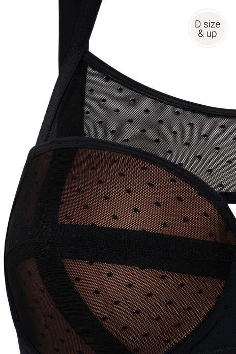 #color_sheer black polka dot
