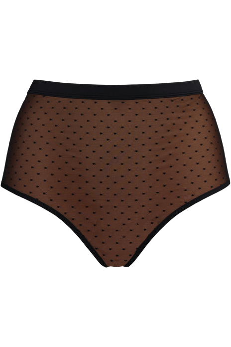 #color_sheer black polka dot
