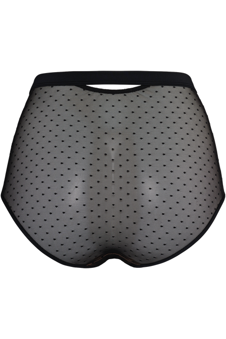 #color_sheer black polka dot